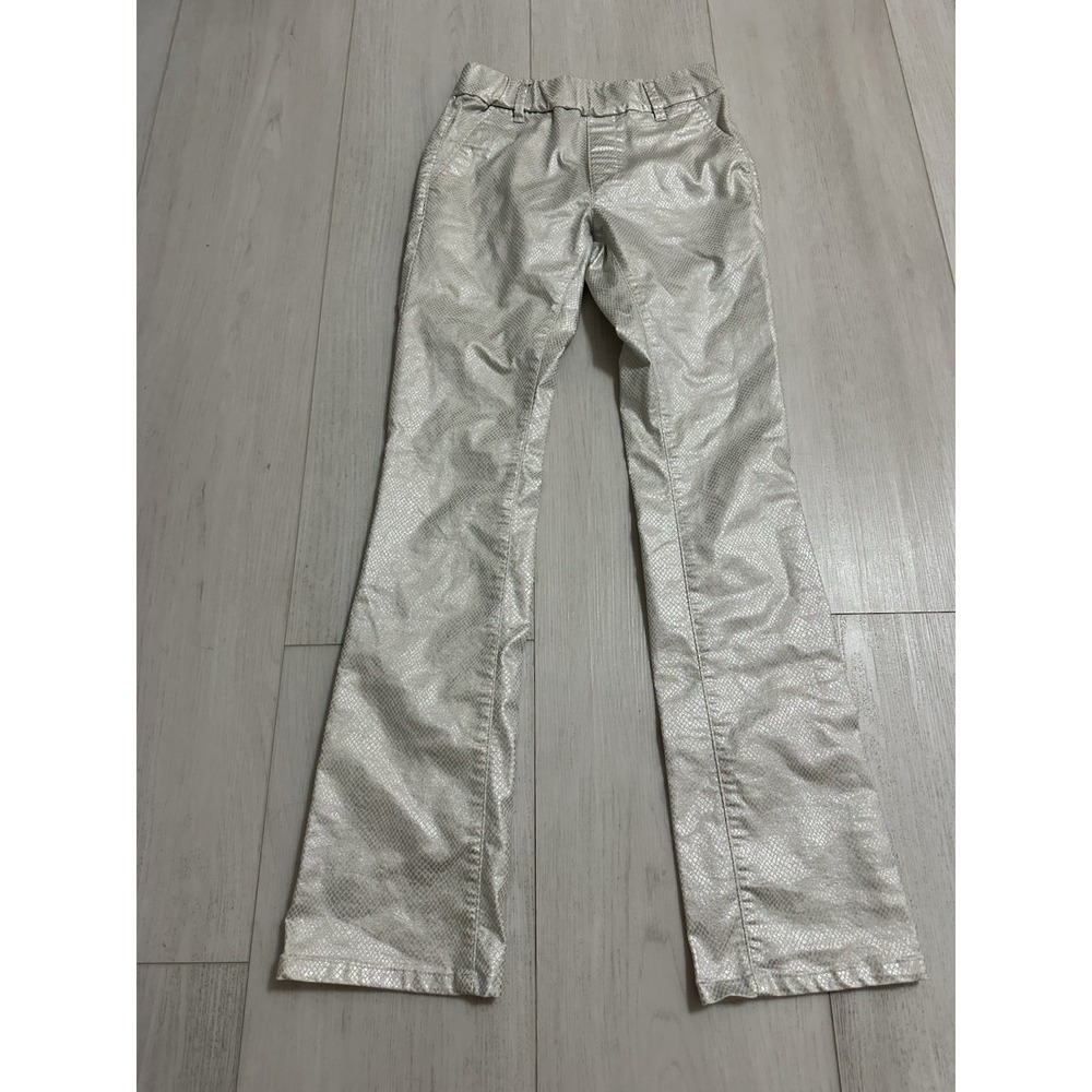 Bevy Flog Pants Sz 24 White / Silver - Snake Animal Print Stretch